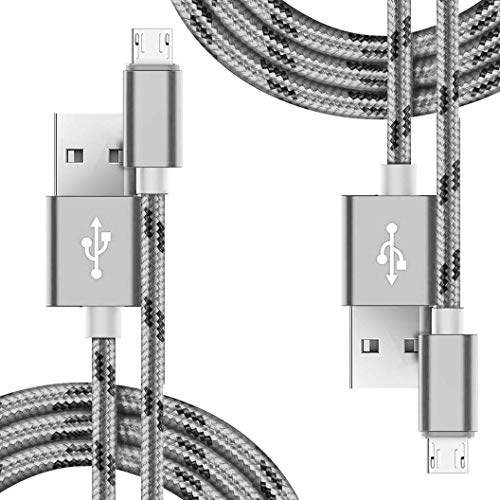 Micro USBケーブルPS4 充電ケーブル 頑丈 やわらかい SIKAMI 転送 充電 ケーブル高耐久ナイロン編組み Android マイクロusb 充電ケーブル Sony PS4 Pro/PS4および他の機器に適用