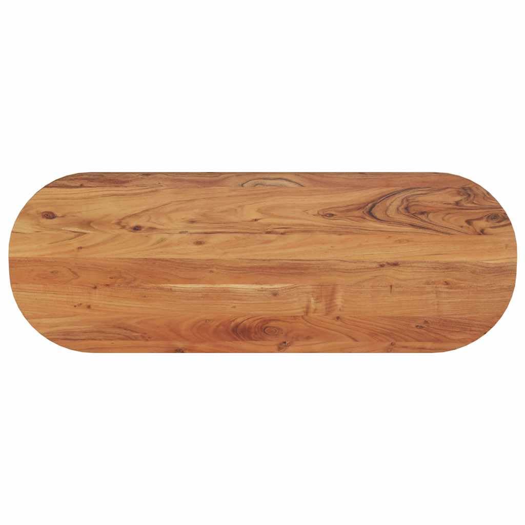 vidaXL Dessus de Table, Plateau de Table, Dessus de Table de Remplacement Salle de Séjour Intérieur, 140x50x2,5 cm Ovale Bois Massif d'Acacia