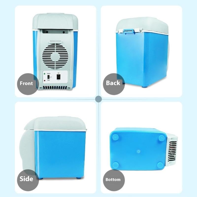 Generico 7,5 l przenośny mini chłodnica samochodowa i ogrzewacz | 12 V DC / 110 V AC podwójne napięcie lodówka samochodowa | Compact Electric Cooler Box do samochodów, sypialni, na kemping, do biura i