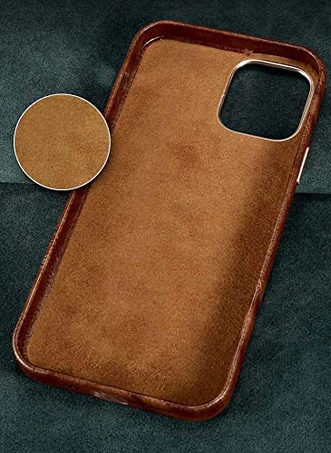 Étui cuir de vache KANUZ iPhone 12 Pro avec doublure flocage - 4