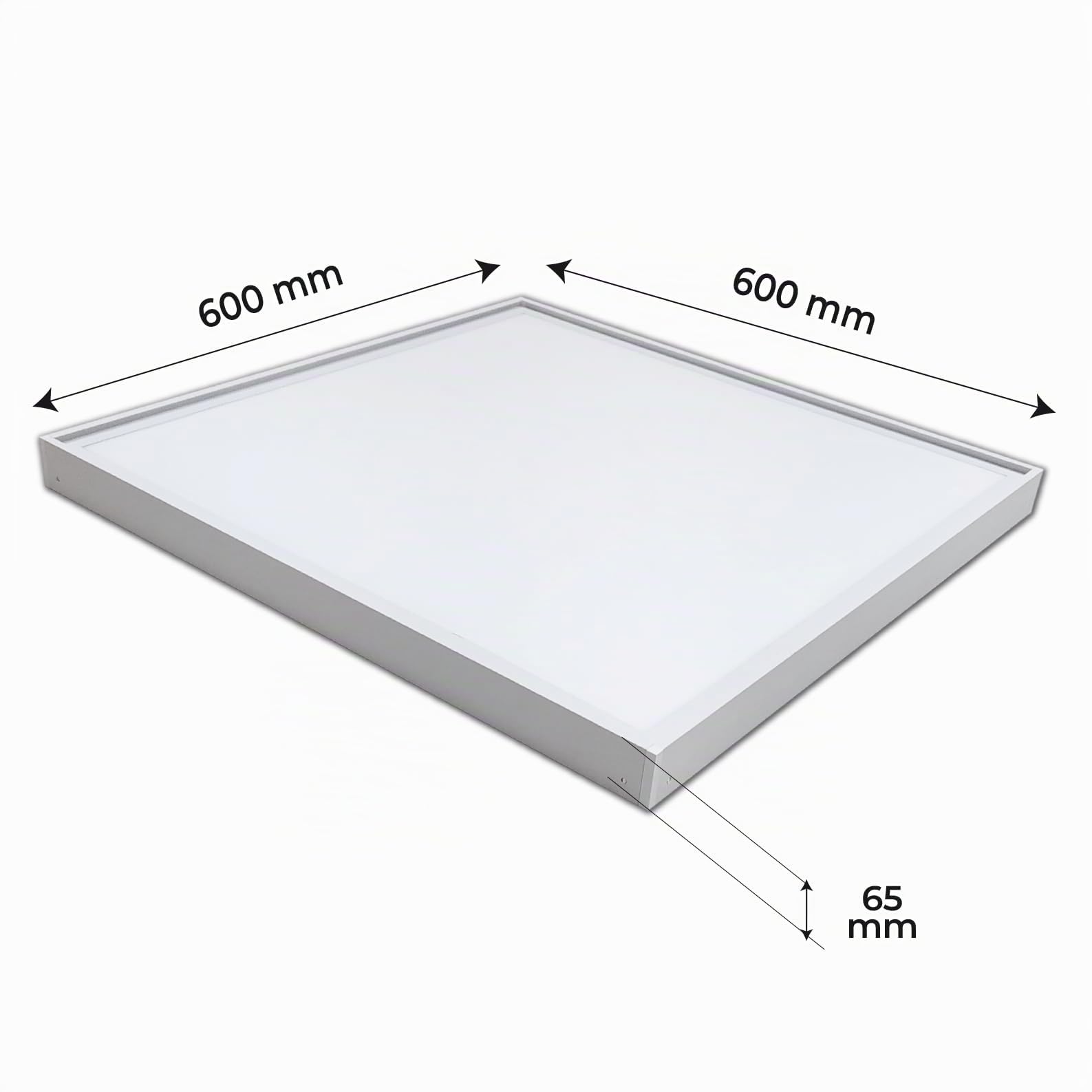 LED ATOMANT 2x Kit Soporte para Superficie + Panel LED 60x60cm 48W CCT | Con Selector de color CCT, 5000 Lumenes, Driver incluido