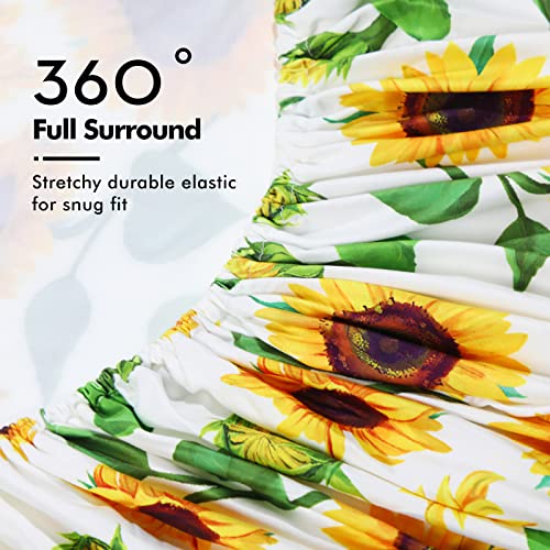 Image of Soft Fitted Crib Sheet, Stretchy and Breathable Toddler Crib Sheet for Boys and Girls, Fits Standard Crib and Toddler Mattress (Sunflower)