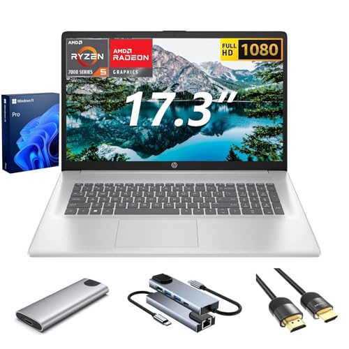 HP 17.3C`m[gp\RAFHDfBXvCA6RAAMD Ryzen 5 7430UA16GB RAMA512GB SSD + 256GB |[^uSSDAWiFi6AEFuJAL[pbhA4K HDMIP[u + 5-in-1nuo