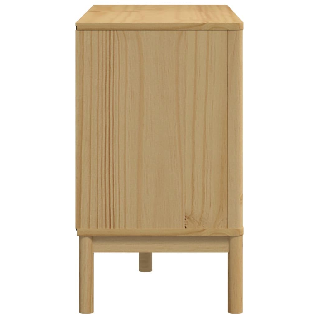 vidaXL Cómoda cajonera Floro Madera Maciza de Pino marrón Cera, cajonera, Mueble de Almacenamiento, Mueble aparador, cajoneras, archivador