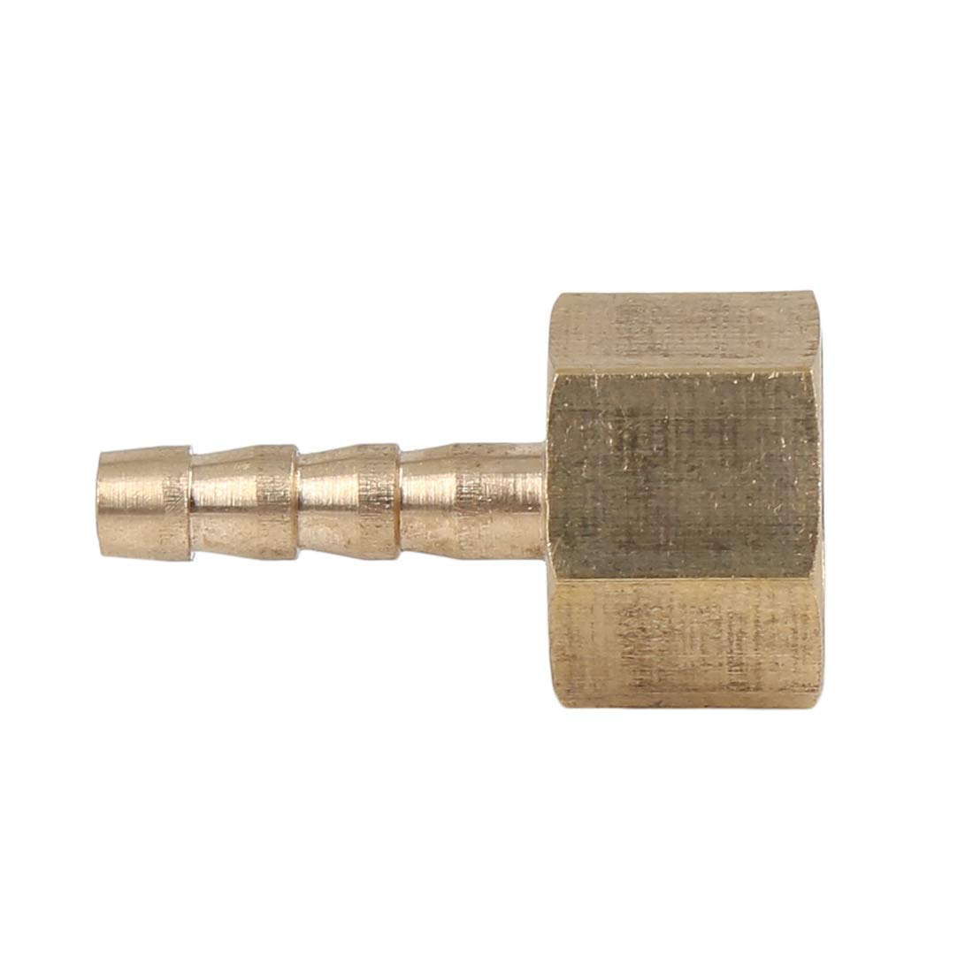 X AUTOHAUX 5 szt. tulejka do węża samochodowego mosiądz ID X 1/4'' NPT gniazdo wąż 4mm