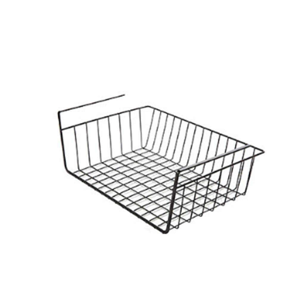 Kitchen Cabinet Partition Board Hanging Basket Storage Sorting Rack Black-image-20
