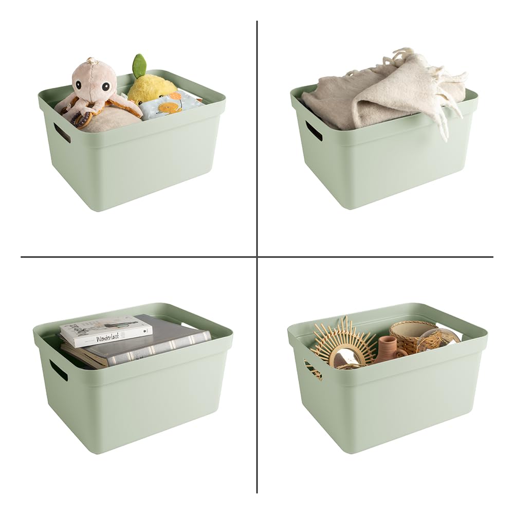 Sunware Sigma Home Contenitore Plastica 32L – 44,5x34,5x24,3cm – Contenitori plastica per Bagno e Cucina organizer – compatibile con Coperchio (Venduto separatamente)