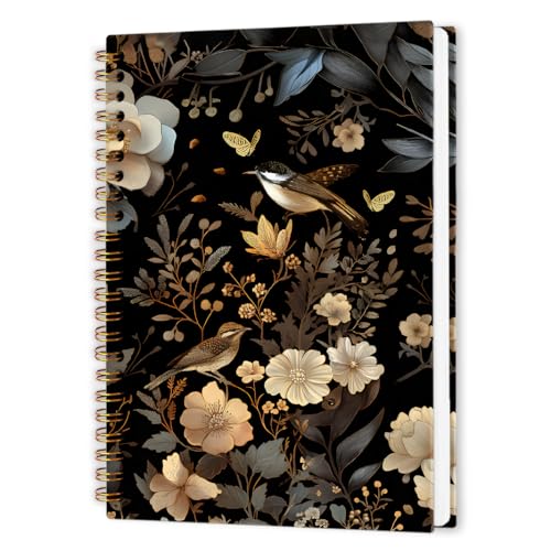 Carnet à spirales floral : Idée cadeau vintage idéale pour femme artiste ou étudiante