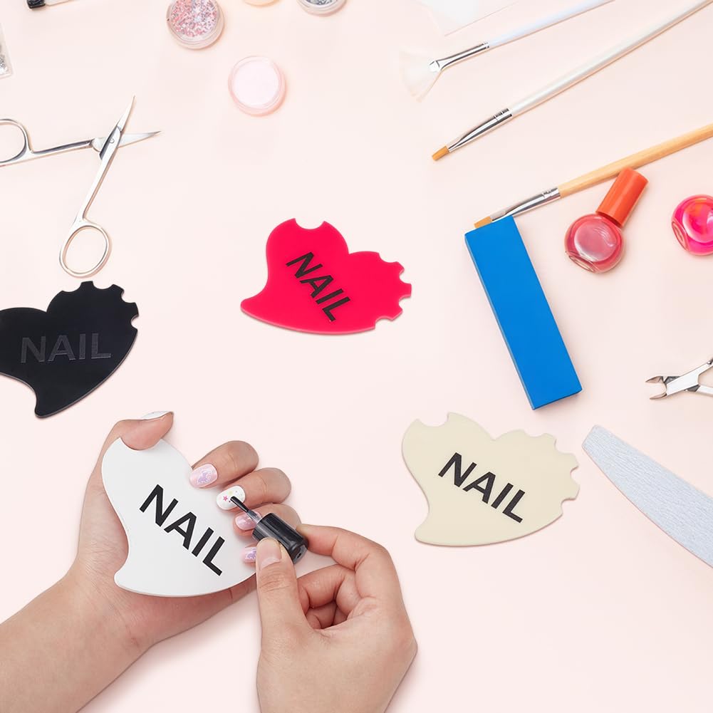 NBEADS 4 Pcs 4 Colors Acrylic Nail Photo Prop - Image 4
