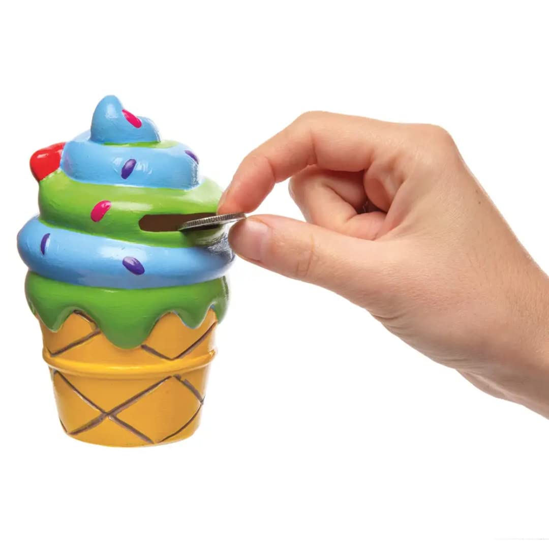 Baker Ross AW558 Keramik-Spardosen „Eiscreme“ (2 Stück) – süße Spardosen für Kinder (Packung mit 5)