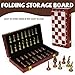 Large Egyptian Metal Chess Set for Adults – 15 Inch Foldable Wooden Chess Board with Weighted Antique Chess Pieces – Vintage Luxury Game Gift for Collectors，Classic Board Game