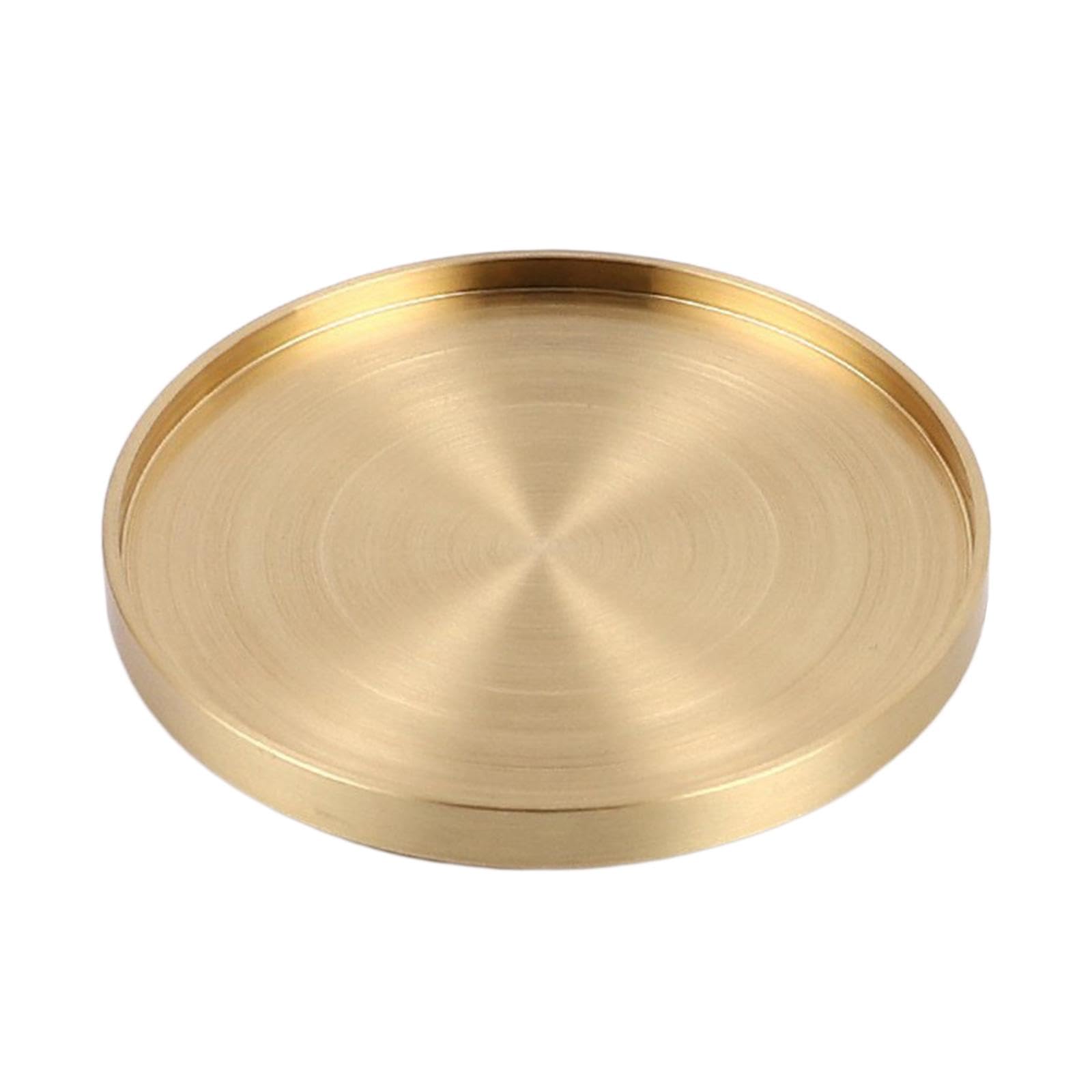 Neaxgeandx Metal Coaster Bowl Coasters Thickness 8Mm Copper Drink Coaster Brass Coaster Diameter 7.5 Cm