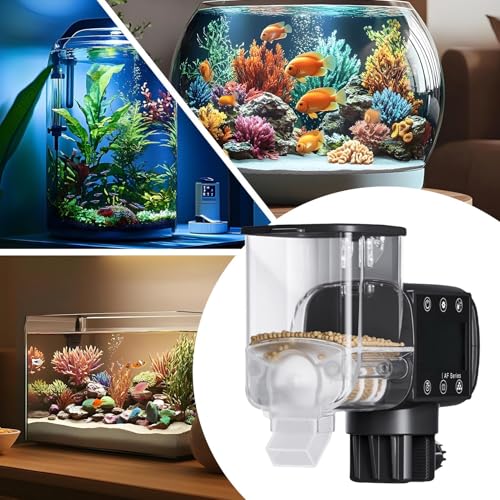 Automatic Fish Feeder - Large Programmable Pond Auto Feeder | Fish Feeder Automatic Dispenser | Programmable Feeding Machine With Digital Display Smart Food Dispenser For Daily Use Outdoor Travel - Image 4