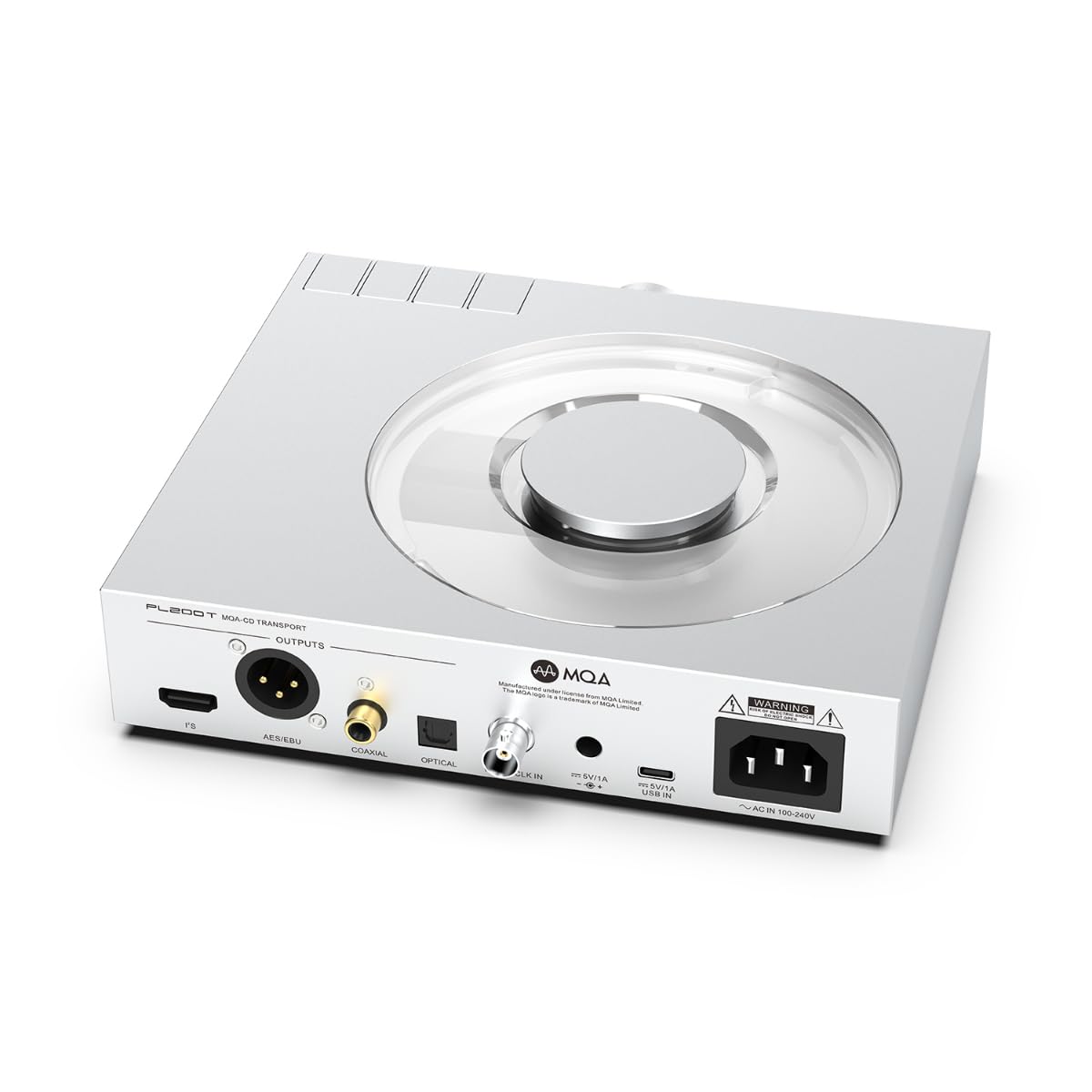 SMSL PL200T Hifi CD Trasportatore, Supporto ingresso USB, Uscite AES/EBU/I2S/Ottica/Coassiale, Lettore con decodifica MQA, Lettore CD per impianto stereo domestico con telecomando