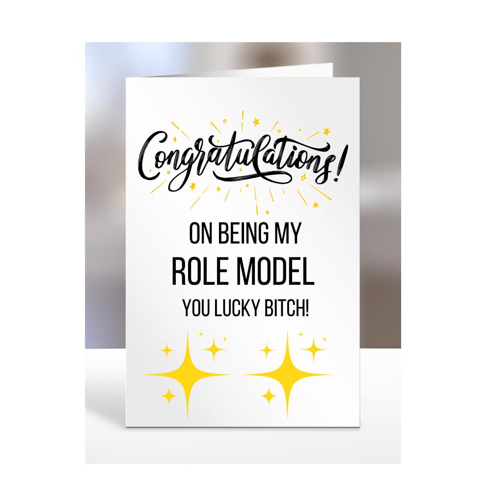 Congratulations on being my ROLE MODEL, you lucky btch, Funny Card, Joke, Silly, Gag, Birthday, Gifts for Women, A5-65_113 โ image 1