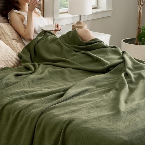 Bedsure 100% Cotton Blanket King Size For Bed cover