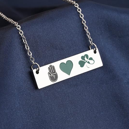 TIIMG Scout Gift Peace Love Scout Symbol Necklace for Daughter Niece4