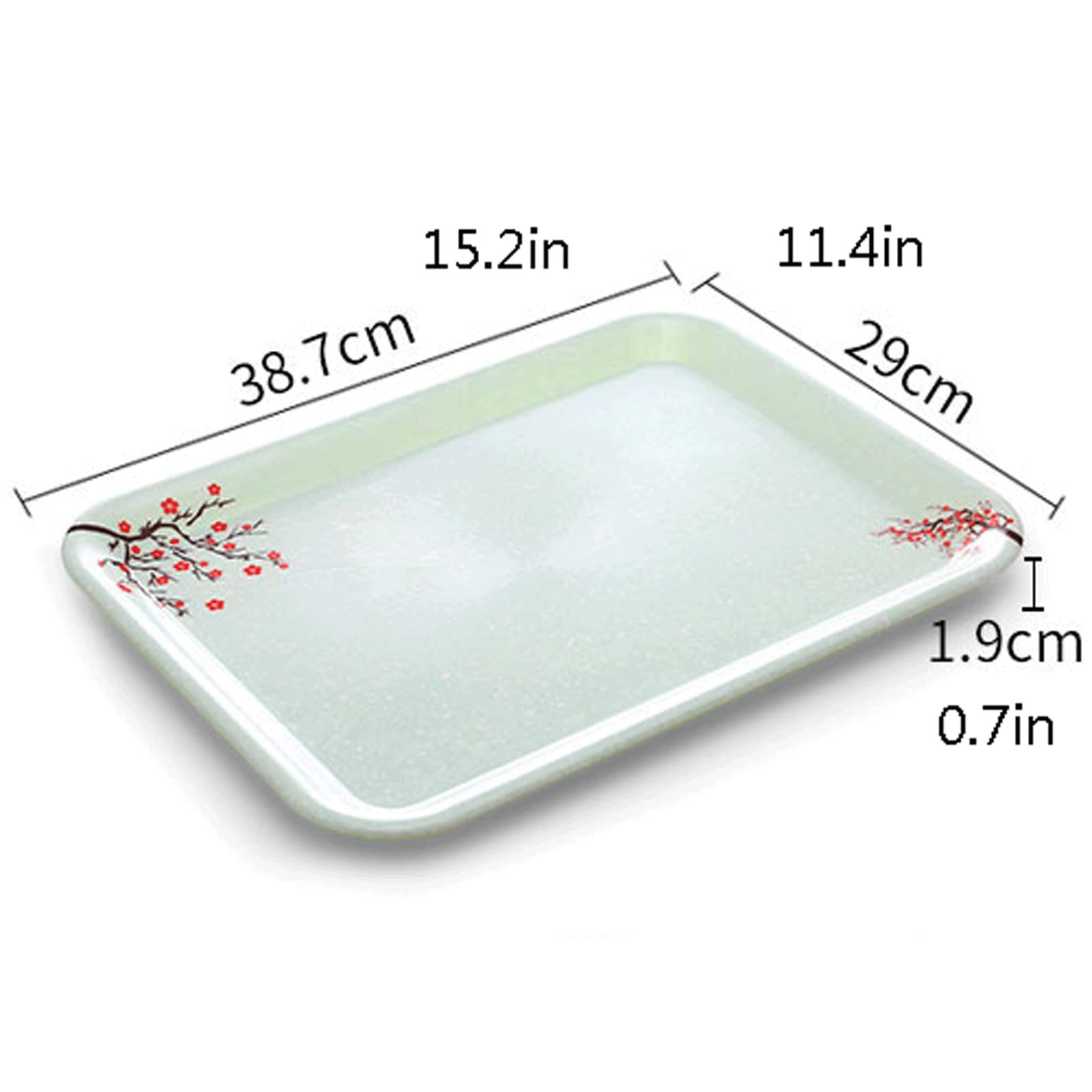 Foodservice Vassoio Vassoio for Serving Vassoio Rettangolare Vassoio Decorativo Vassoio Multifunzionale tè Frutta Snack Snack Dessert Vassoio Dessert per Feste, Tavolo, Cucina (Size : A)