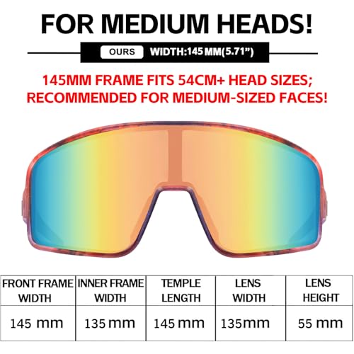 Image of MAXJULI Polarized Sunglasses for Men Women, Windproof Outdoor Sports Cycling Running UV400 Protection Sun Glasses 8121