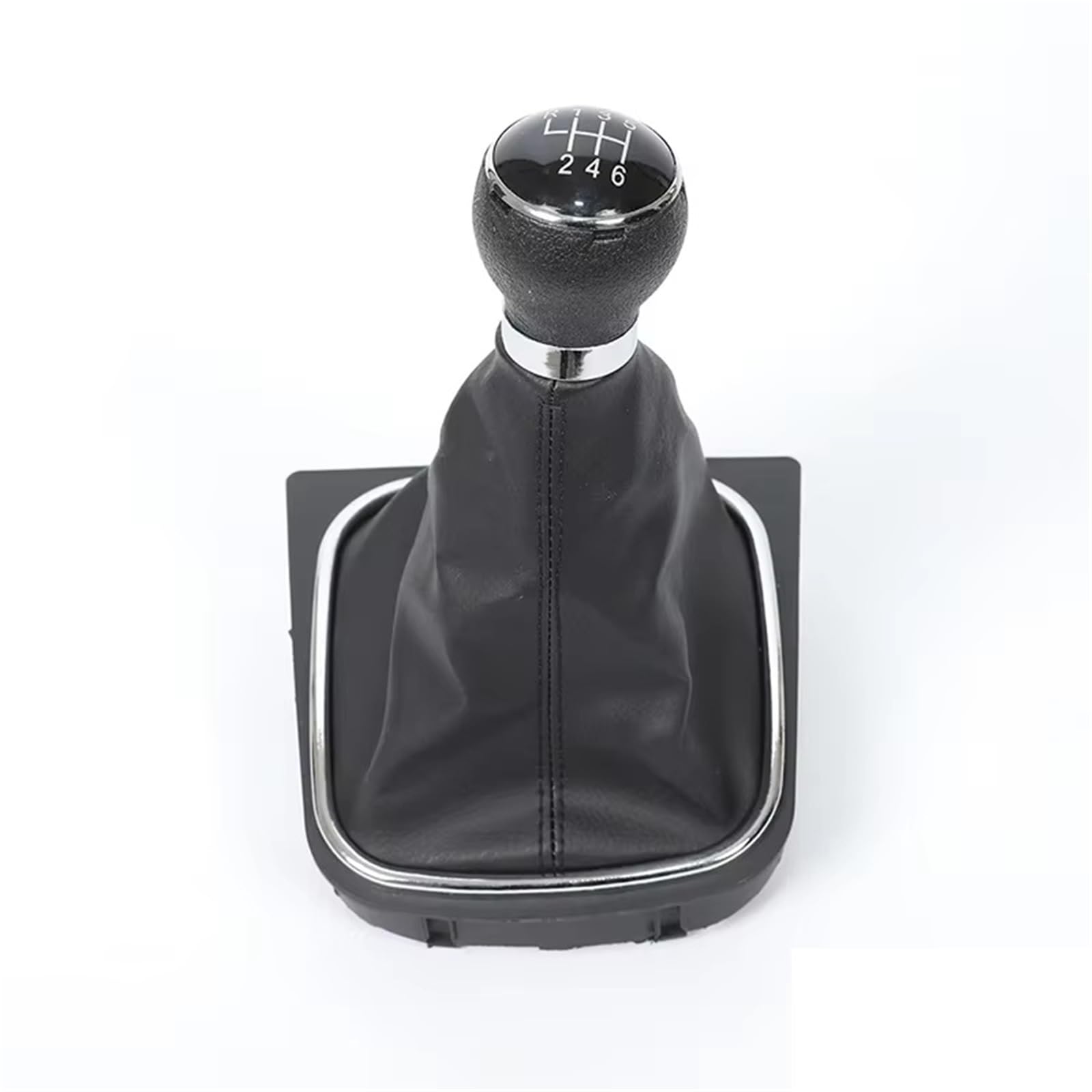 CPDDNGZMKK Gear Shift Knob Lever 5/6 Speed Stick Gear Shift Knob with Leather Boot Collar Case for Golf 5 V 6 VI MK5 MK6 Jetta 2005-2014