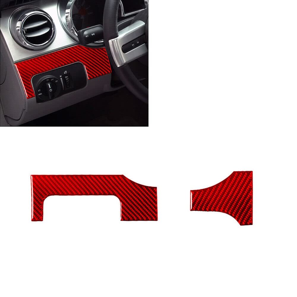 Car Interior Accessories 33PCS red Carbon Fiber Complete Set of Interior Decals Decorative Set for Ford Mustang 05-09 — view 3