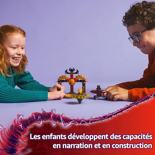 LEGO Ninjago Pack de Combat Spinjitzu du Dragon - Jeu de Construction avec 2 toupies et 2 minifigurines - Idée Cadeau pour garçons et Filles dès 6 Ans Amateurs de la série TV 71826