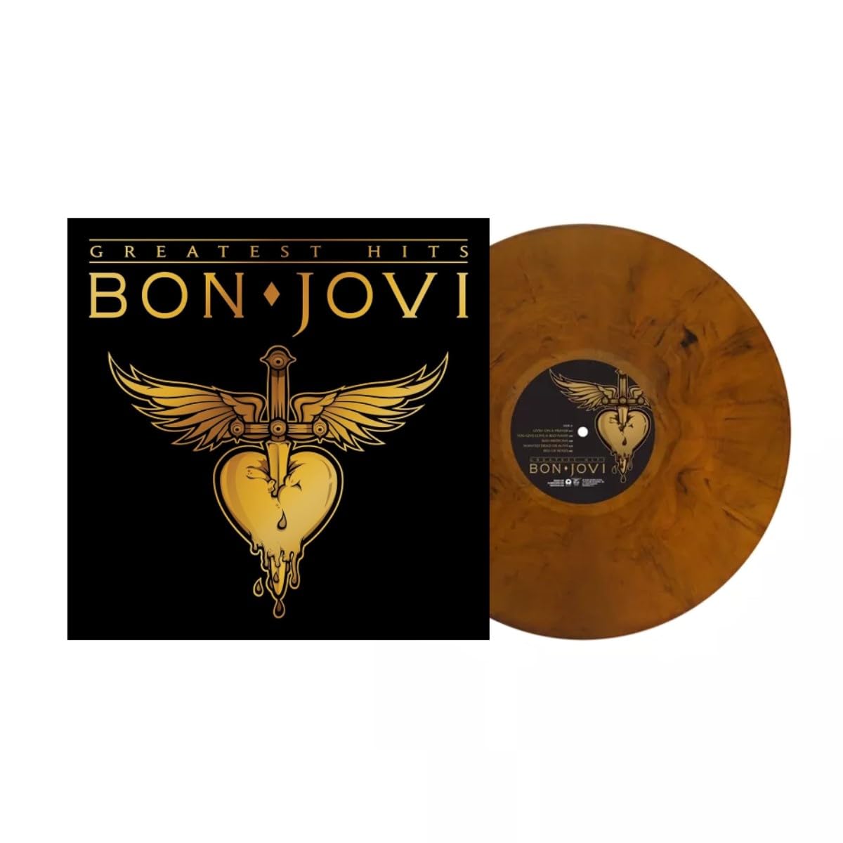 Bon Jovi Greatest Hits Limited Edition Tiger Eye Color Vinyl LP
