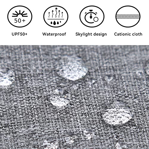 Miniatura 4 de Misazy Sombrilla Carro Bebe Universal Con Protección Uv 50 E Impermeable, Parasol Carro Bebe - Parasol Carrito Bebe Universal Con Mirilla Y Alas De Sombra, Gris