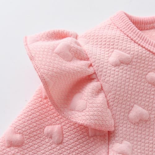 Infant Baby Girls Clothes Solid Color Long Sleeve Ruffle Pullover Sweatshirt Tops Pants Tracksuit 2PCS Outfits Set 6 51sbPJr+TGL. AC