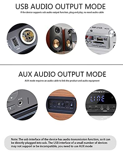 Bluetooth 5.1 Adapter Auto - USB/AUX Audio Empfänger Mit Freisprechfunktion, Plug & Play