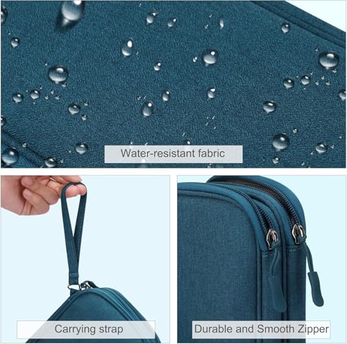 Image of SaleOn Portable Storage Organizer for USB Cable, Earphone, Power Bank,Charger, Hard Disk & Digital Gadgets (Tblue, 8.3x5 Inch)