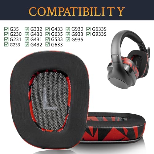 SOULWIT Cooling-Gel Ear Pads Cushions Replacement for Logitech G35 G930 G933 G933S G935 G633 G633S G635 G533 G430 G431 G432 G433 Gaming Headset - Image 3
