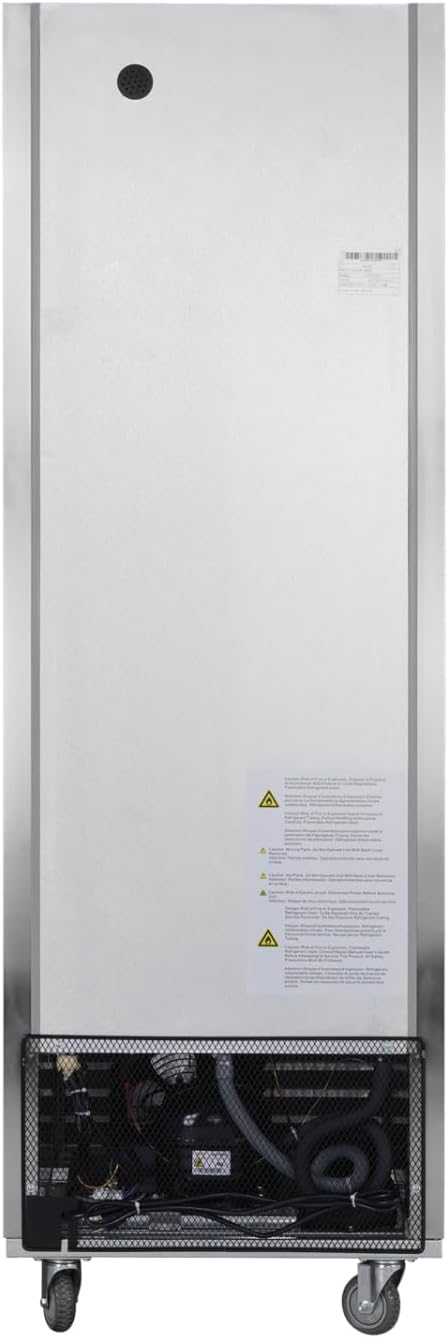 27"W Commercial Freezer Single Solid Door Stainless Steel Reach-In Freezer 18.68 Cu.Ft. Upright Fan Cooling Freezer For Restaurant, Bar, Shop, Home, Garage, Business, Kitchen, Residential, Etc