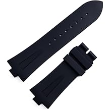 XMKT 25mm * 8mm Rubber Silicone WatchBand For Vacheron Constantin Overseas Watch Bnad Black Blue Waterproof Sport Strap