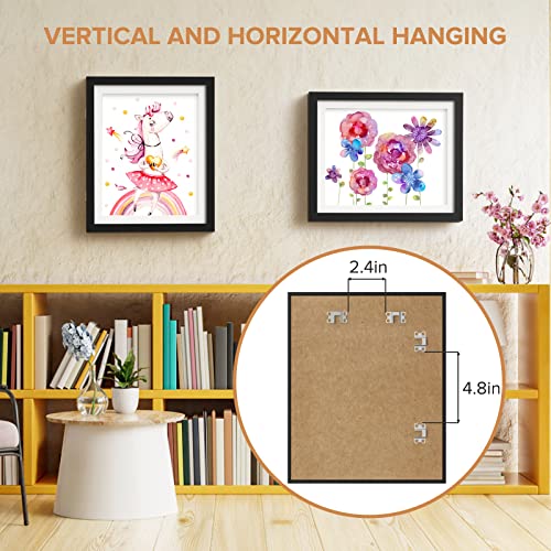 Kids Art Frame - Kids Artwork Frames Changeable Display 8 X10.5 With Mat Or 9.7X12.3 Without Mat, Front Opening Picture Display Frames Holds 50, Horizontal And Vertical Formats Art-Work (Black) #TOP1