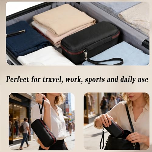 Image of EVA Hard Sunglasses Case for Ray-Ban Meta Smart Glasses Case- Compatible with Wayfarer /Skyler /Headliner & Charging Box - Soft Interior Wrist Strap Case for Business Trip & Outdoor