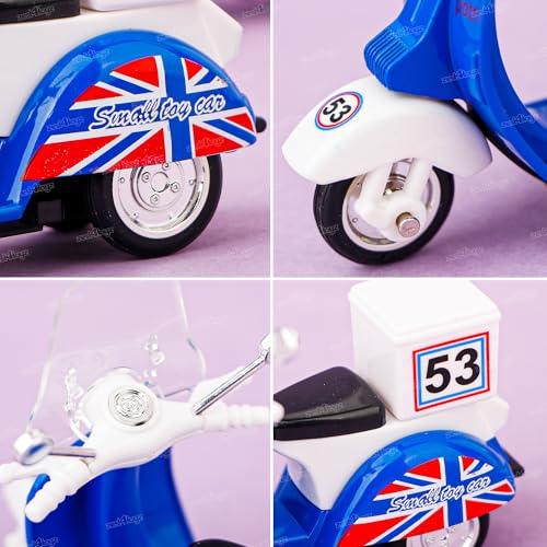 Image of Zest 4 Toyz Kids Scooter Toy for Kids | Die-Cast Miniature Bike Pull Back Toy for Toddlers | Toys for 3 Years & Above | Designer Mini Scooter for Boys & Girls - Blue