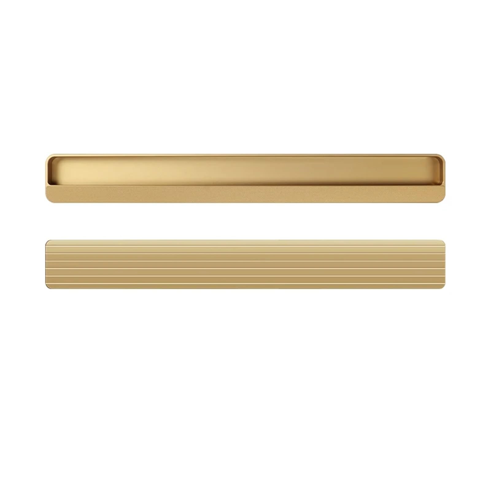 ATEUXOL Recessed Door Handles Closet Door, Cabinet, Drawer Invisible Handle Slotting Embedded Grooving Hidden Push Pull Shift Door(Tan 400mm)