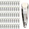 Lawie 50 Pack Bulk 2 Inch 5 CM Glue Pad Snap Metal Hair Clips Barrettes Hairpins Clips Hairgrips Craft DIY Accessories