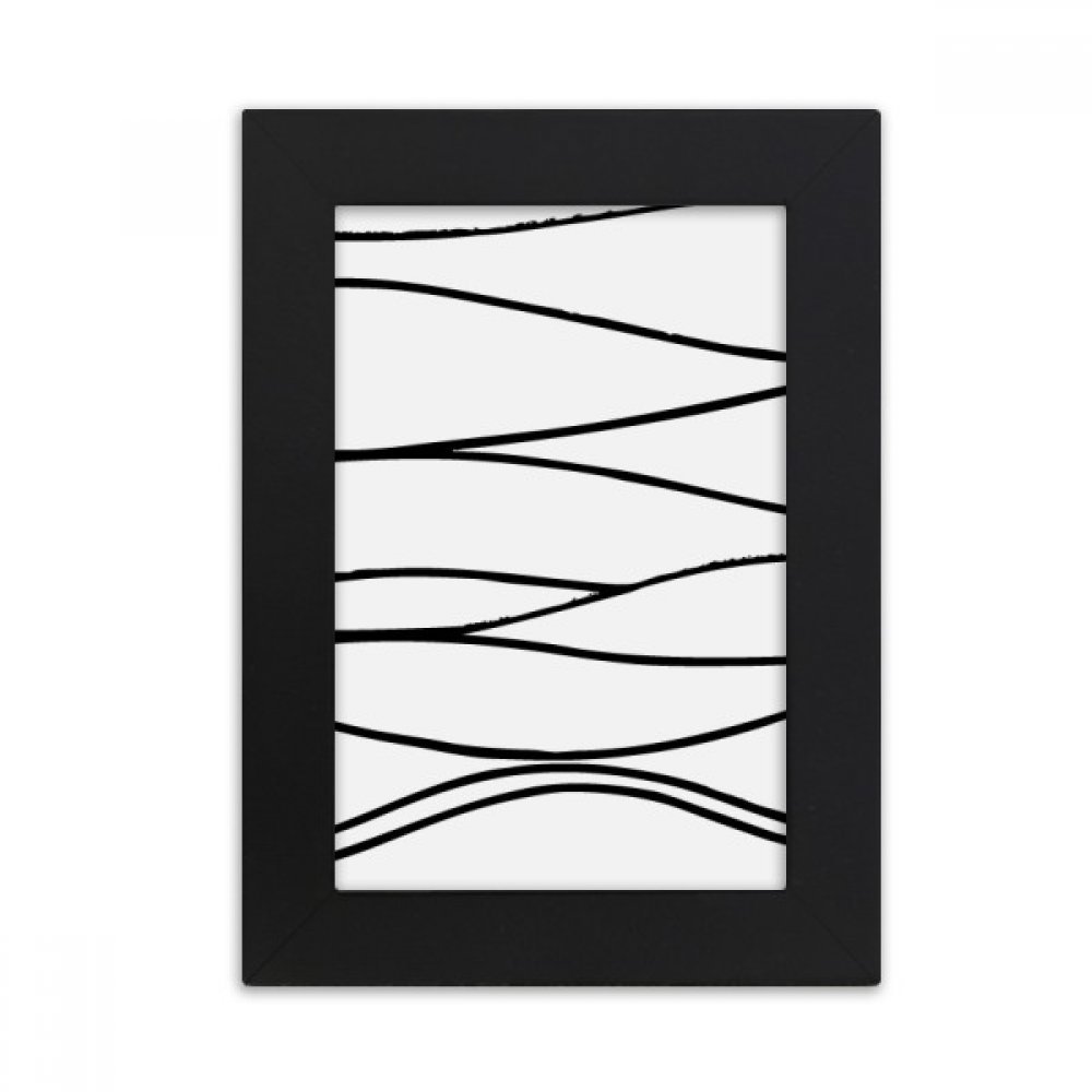 Cadre photo noir design abstrait en lignes pour embellir votre bureau de style