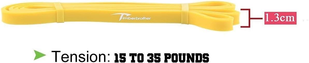 Timberbrother Pull up Assist Band with Workout Poster 16.5”x 22.4”, Stretch Resistance Bands Push up Bands for Body Stretching, Powerlifting, Resistance Training(Single Unit)