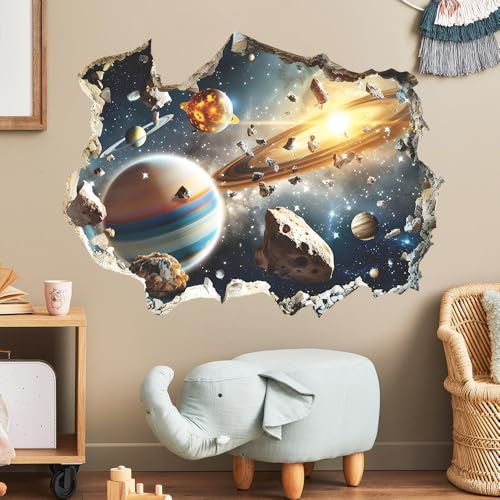 Vinilos decorativos galácticos 3D con diseño espacial miniatura 6