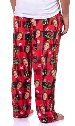 Elf The Movie Men's Santa's Coming! Christmas Tossed Sleep Pajama Pants For Adults4