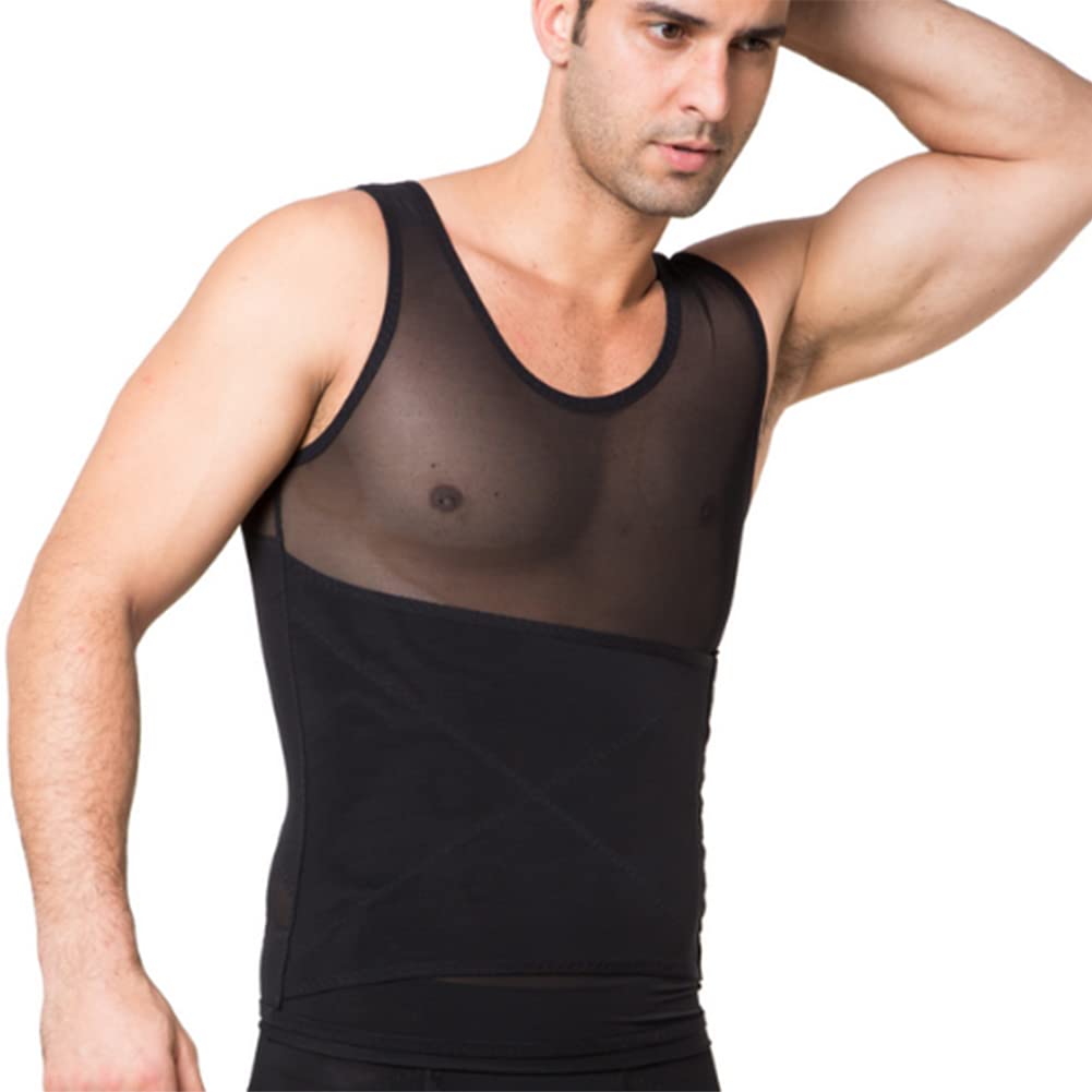 ISCBAFYX Kompresja męska Ukryj Gynecomastia Undershirt Shapewear Body Shaper Schowing koszula brzuch kamizelka termiczna s-2xl