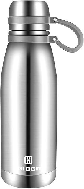 Vacuum Insulated Coffee Flask 650ml/22oz Thermo Drink flasks Stainless Steel Bottle Keep hot&Cold Water.(650ml,Silver)