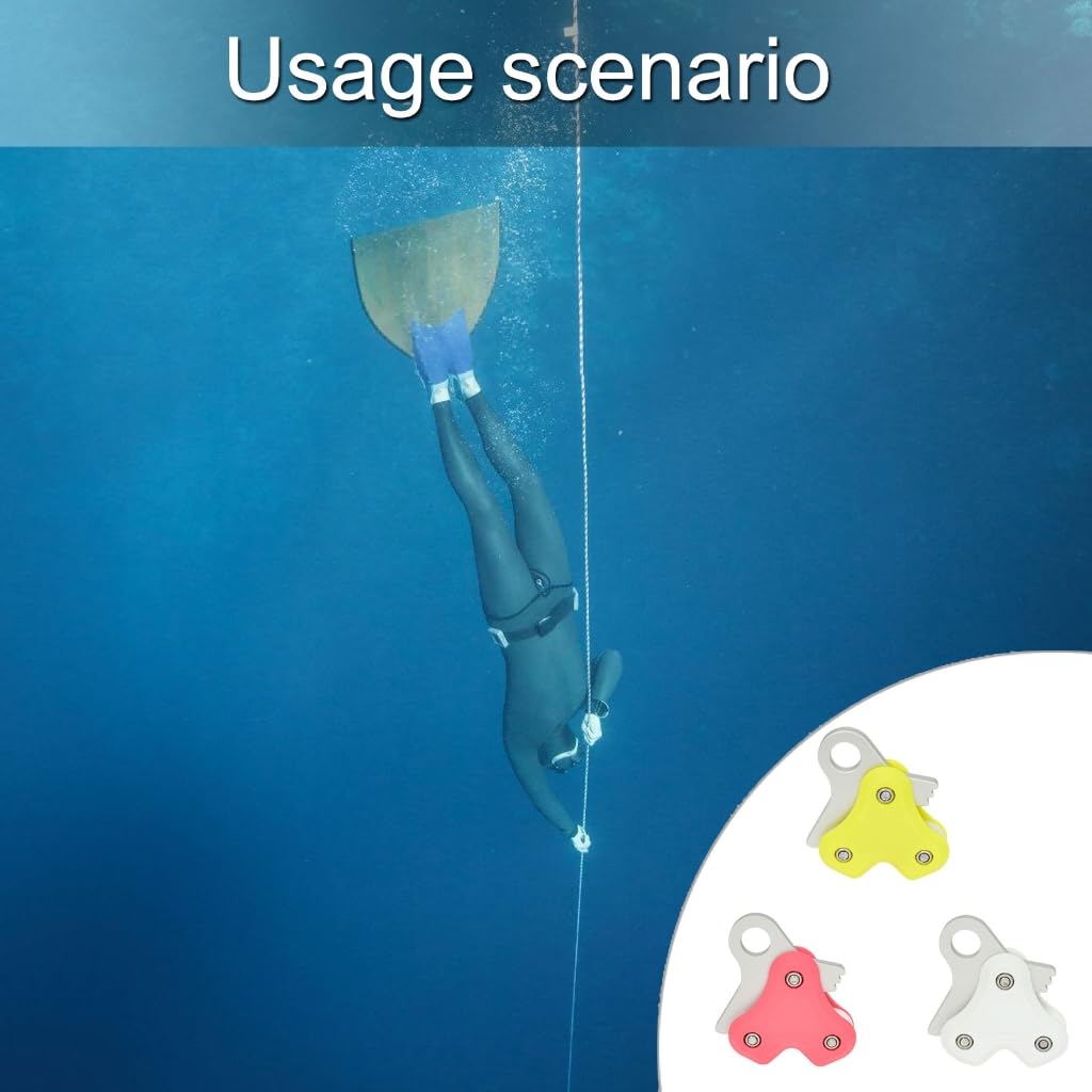 Greabuy Aluminum Alloy Scubas Diving Pulley Buoys Rope Retractor Diving Equipment for Underwater Diving, Snorkeling, Swimming