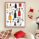 Diamond Painting Botella Diamond Painting Niños Crisantemo Pintura Diamante Adultos, 5D Diamantes para Manualidades, Dibujos con Diamantes para Adultos Principiantes, Decoración Hogar 30x75cm J0-916