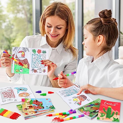 BenLouis 24 Pcs Summer Mini Coloring Books Kids Pool Beach Party Favors Small Activity Books Bulk for Kids Summer Hawaii Birthday Goodie Bags Stuffers Return Gifts Classroom Travel — view 5