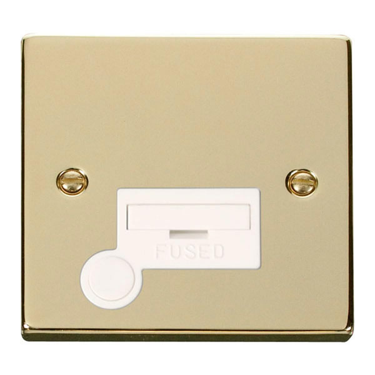 Click Polished Brass 13A Fused Connection Unit With Flex