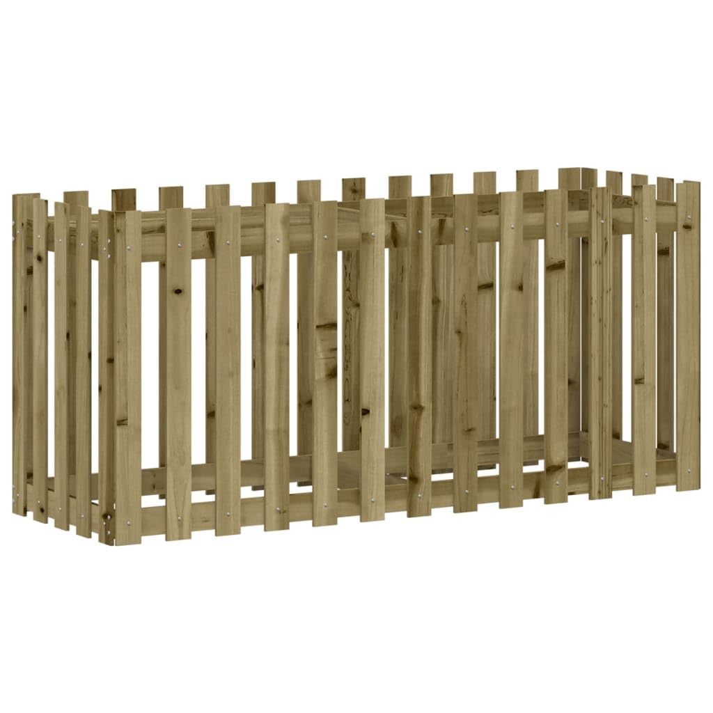 Hochbeet Lattenzaun Holz 150x50x70cm Pflanzenbeet Garten